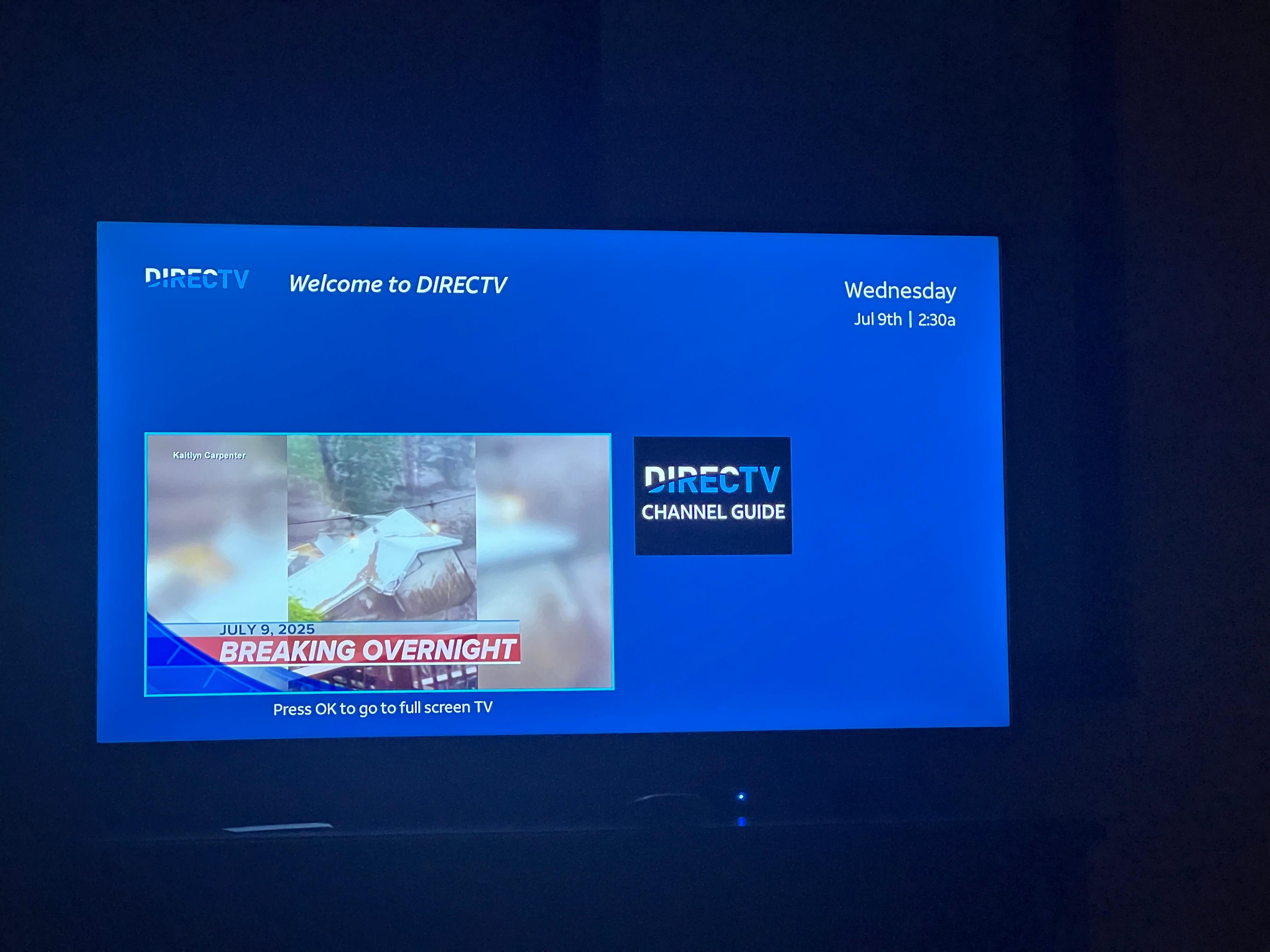 Could not change TV from this screen or channel