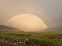 Double rainbow after the thunder & lightning
