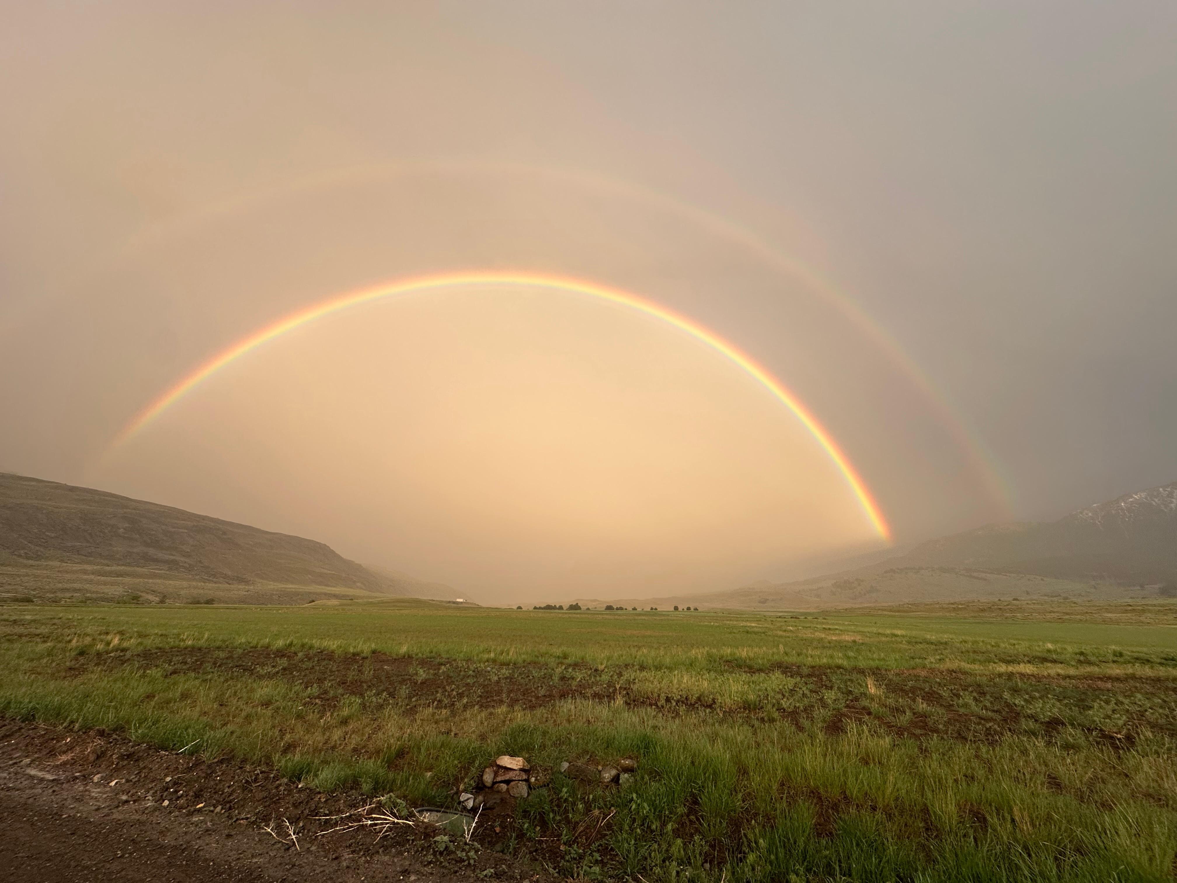 Double rainbow after the thunder & lightning 