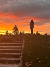 Enjoying the sunrise on the 5th Tee Box