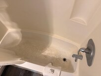 This is the bathtub as we found it.