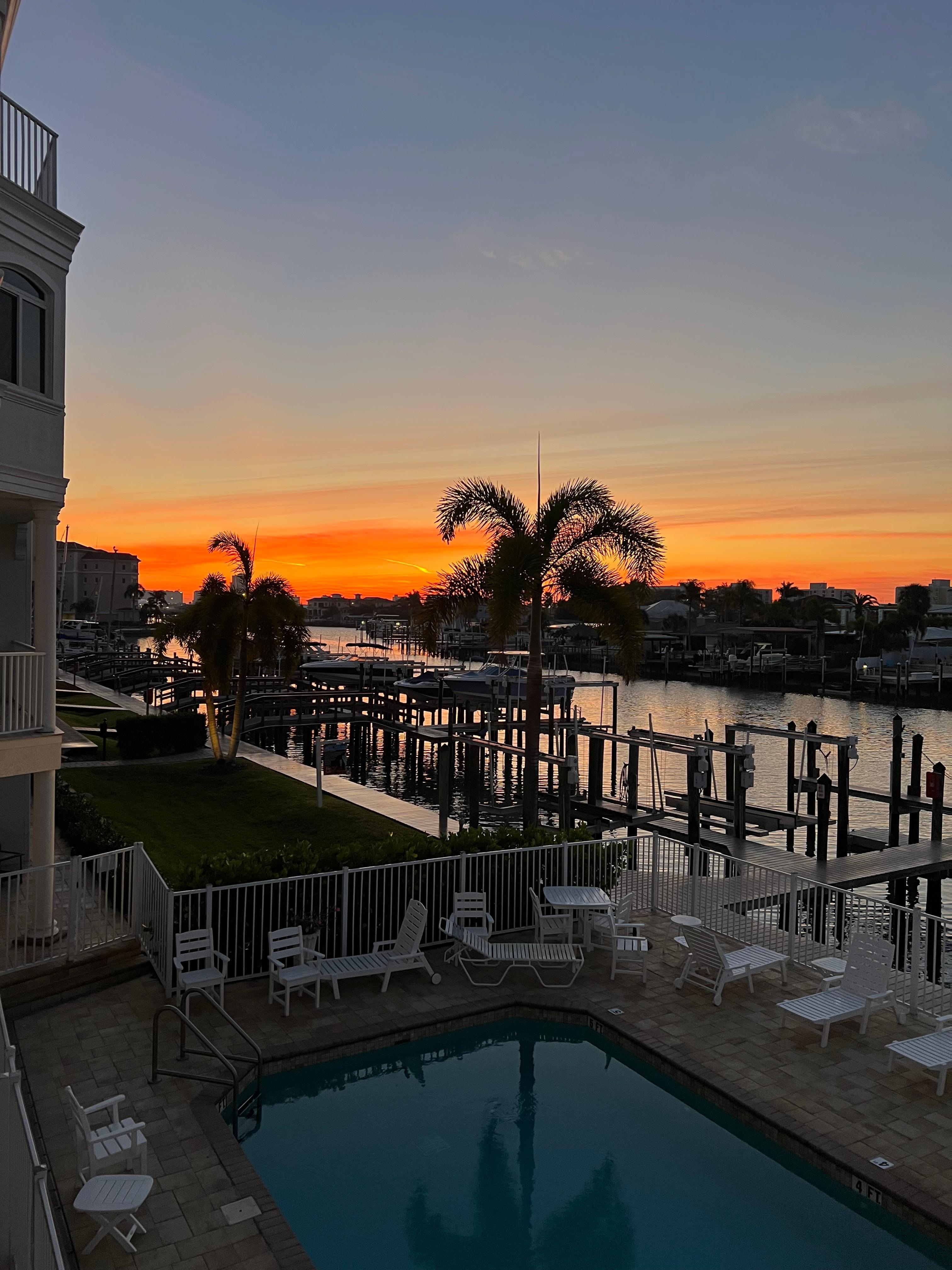 Sunrise from the balcony.