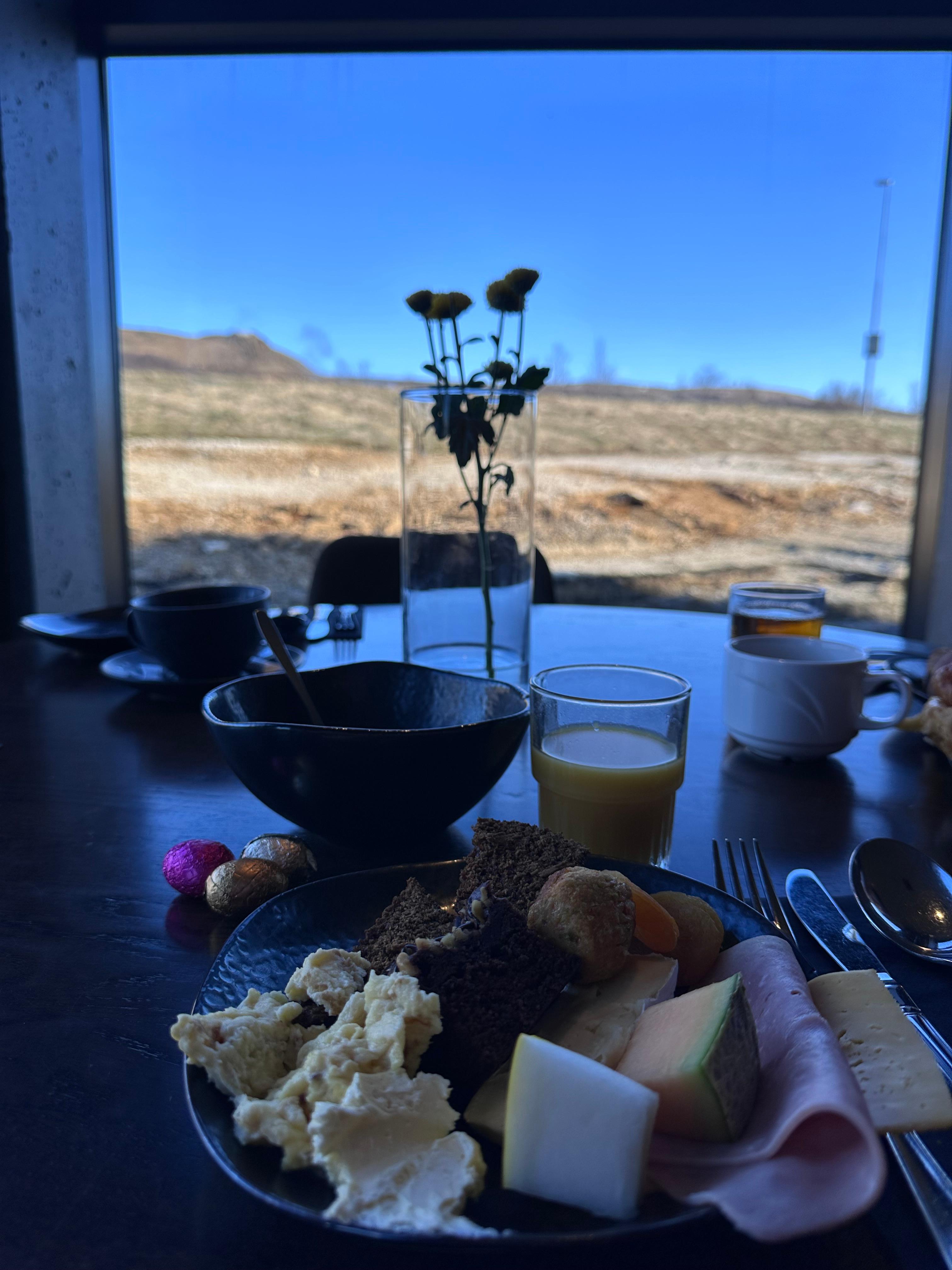 La vista sul geysir