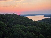 Another early morning and the red sun at sunrise was so striking!