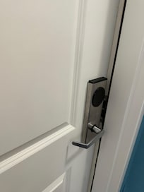 Room 102 door ajar when we went to enter. Very difficult to close and set dead bolt.