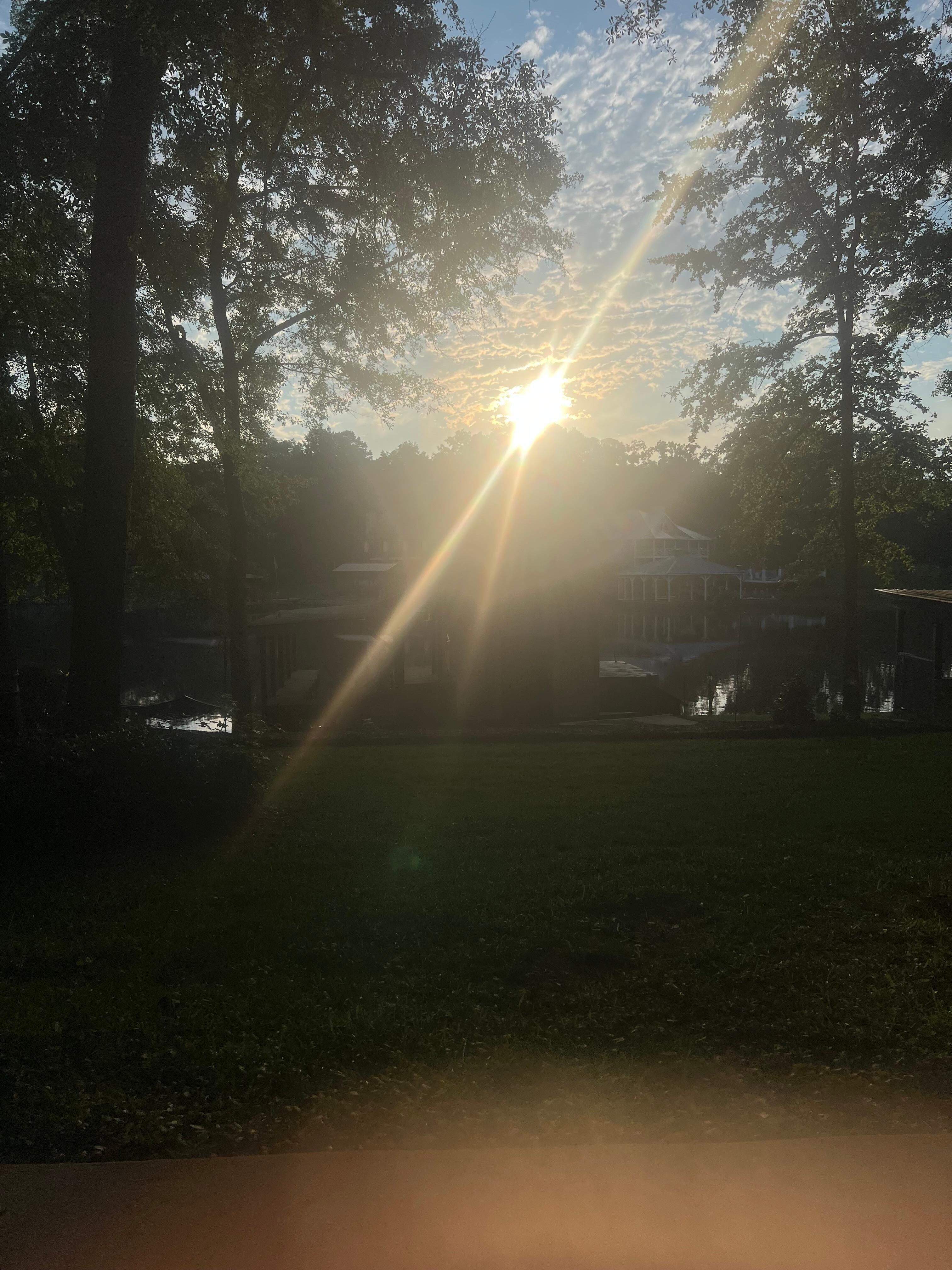 Sunrise from the swing 