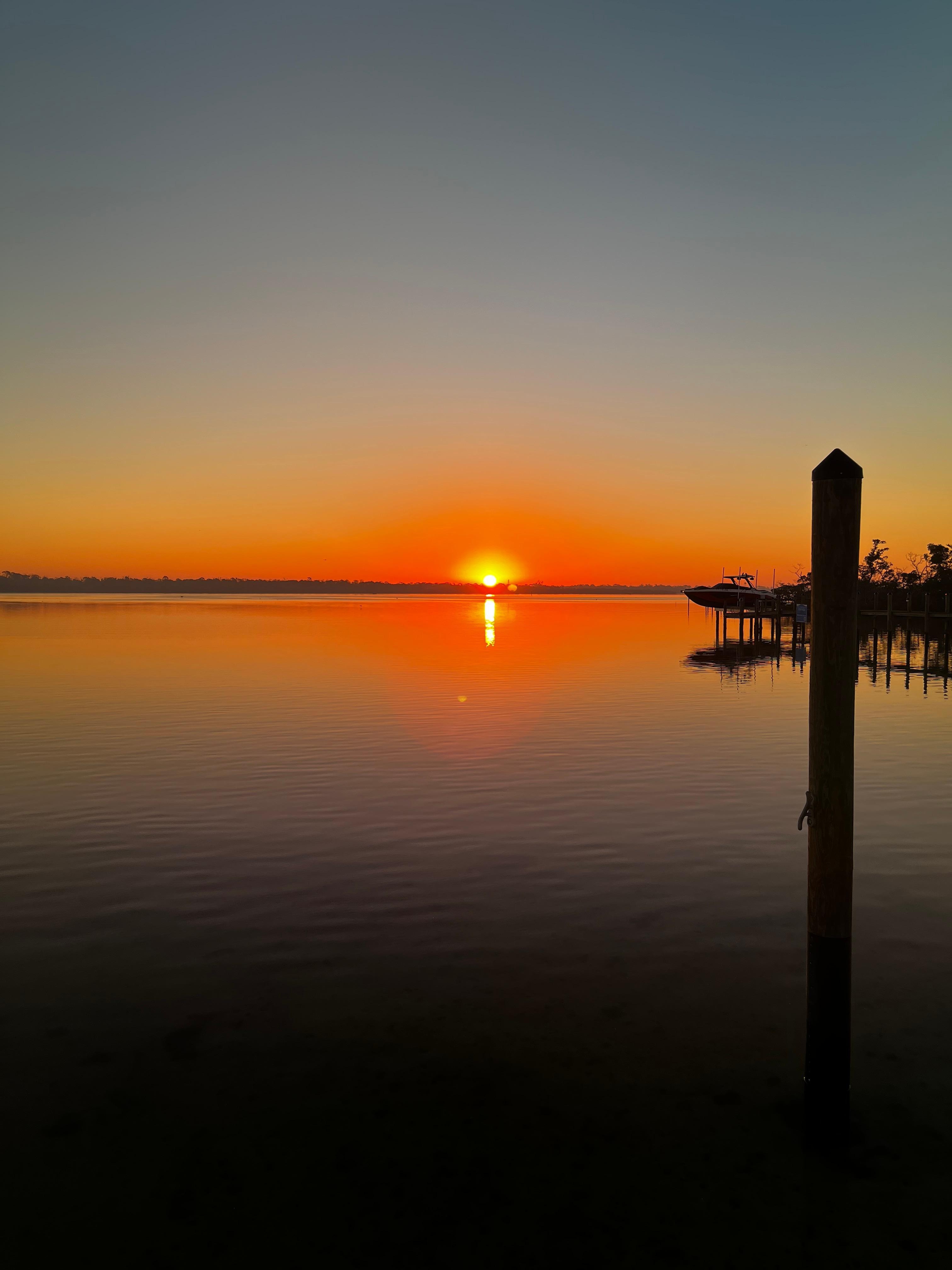 Morning coffee sitting at the dock!