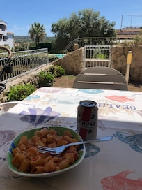 Lunch on the front porch