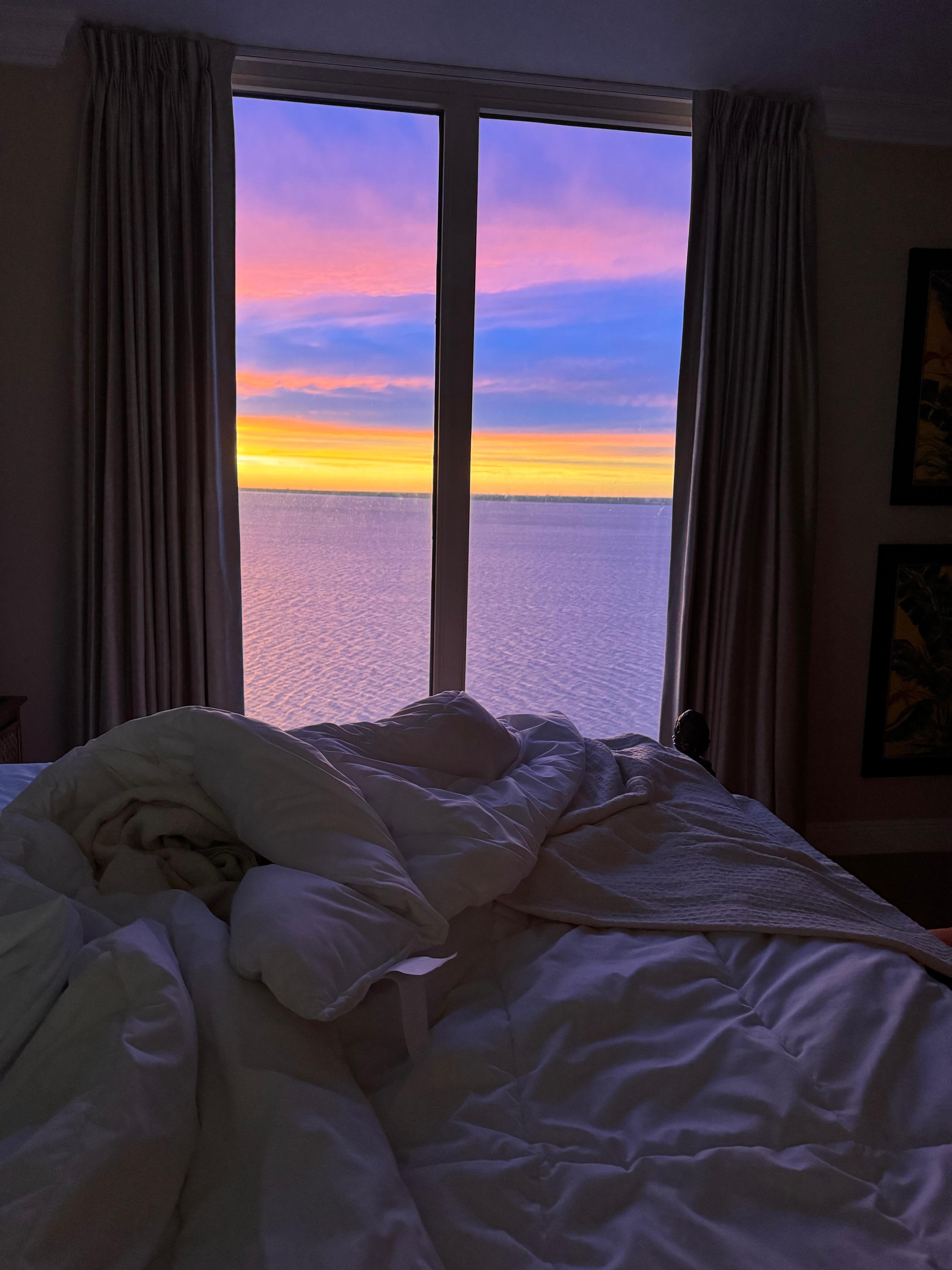 Sunset view from the master bedroom 😍