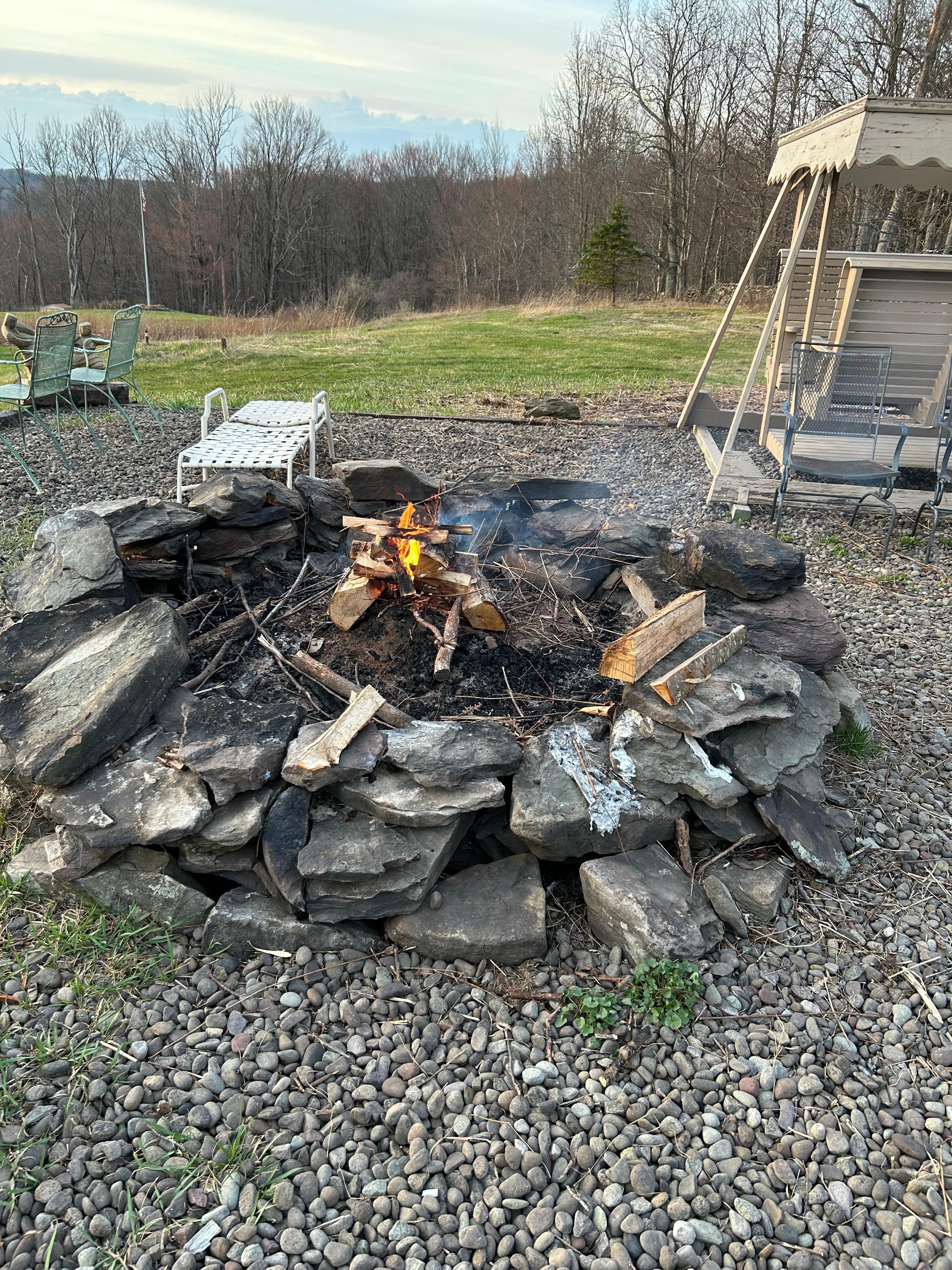Outside fire pit