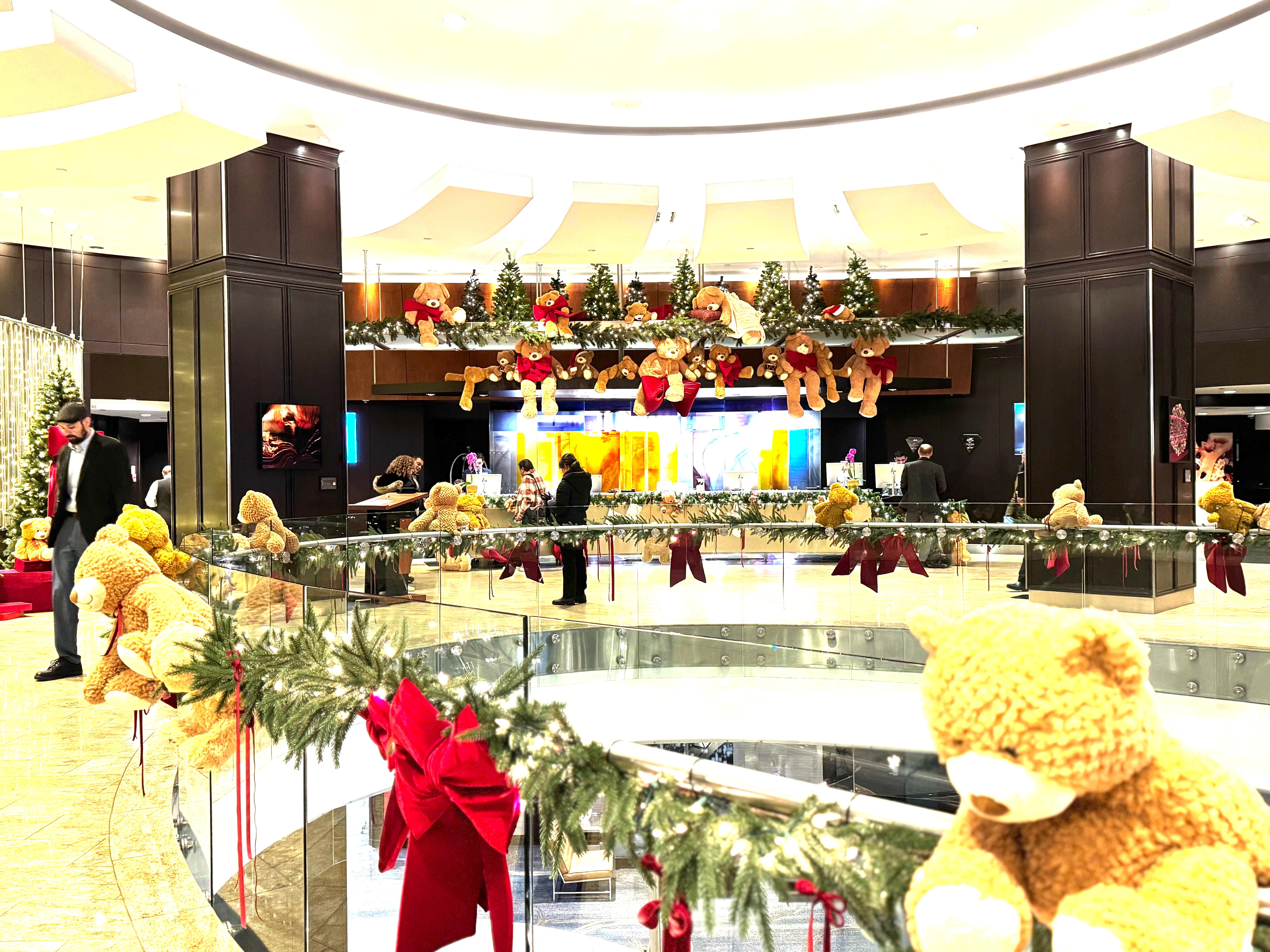 Hotel lobby in January