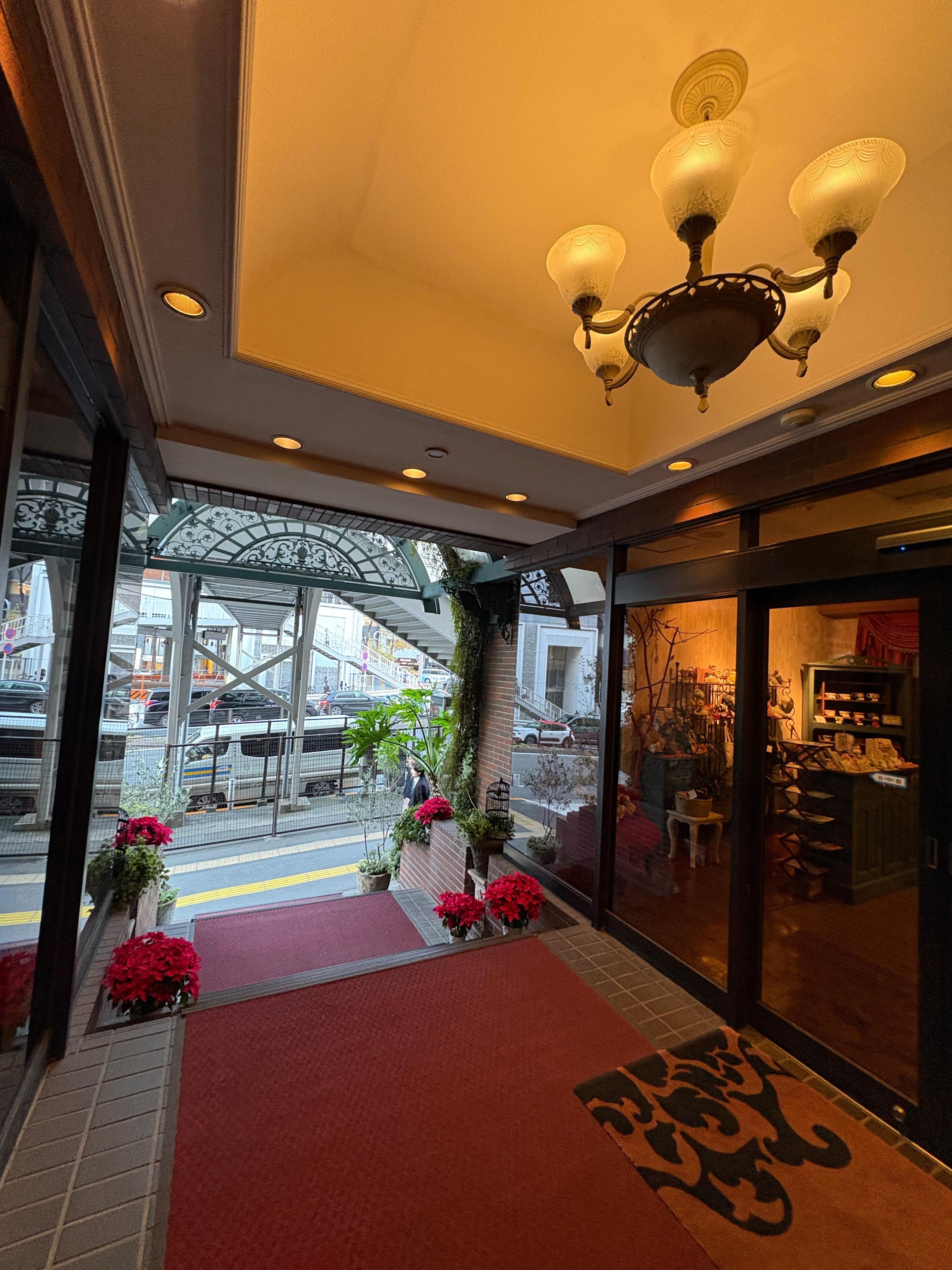 A picture of the view when leaving the lobby! The place is decorating cutely all over.
