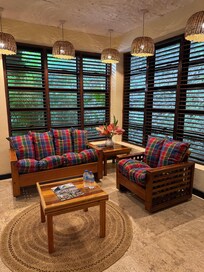 Sitting area in beachside room