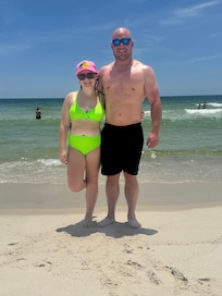 Clear water and perfect weather.