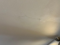 Water damage to bedroom ceiling
