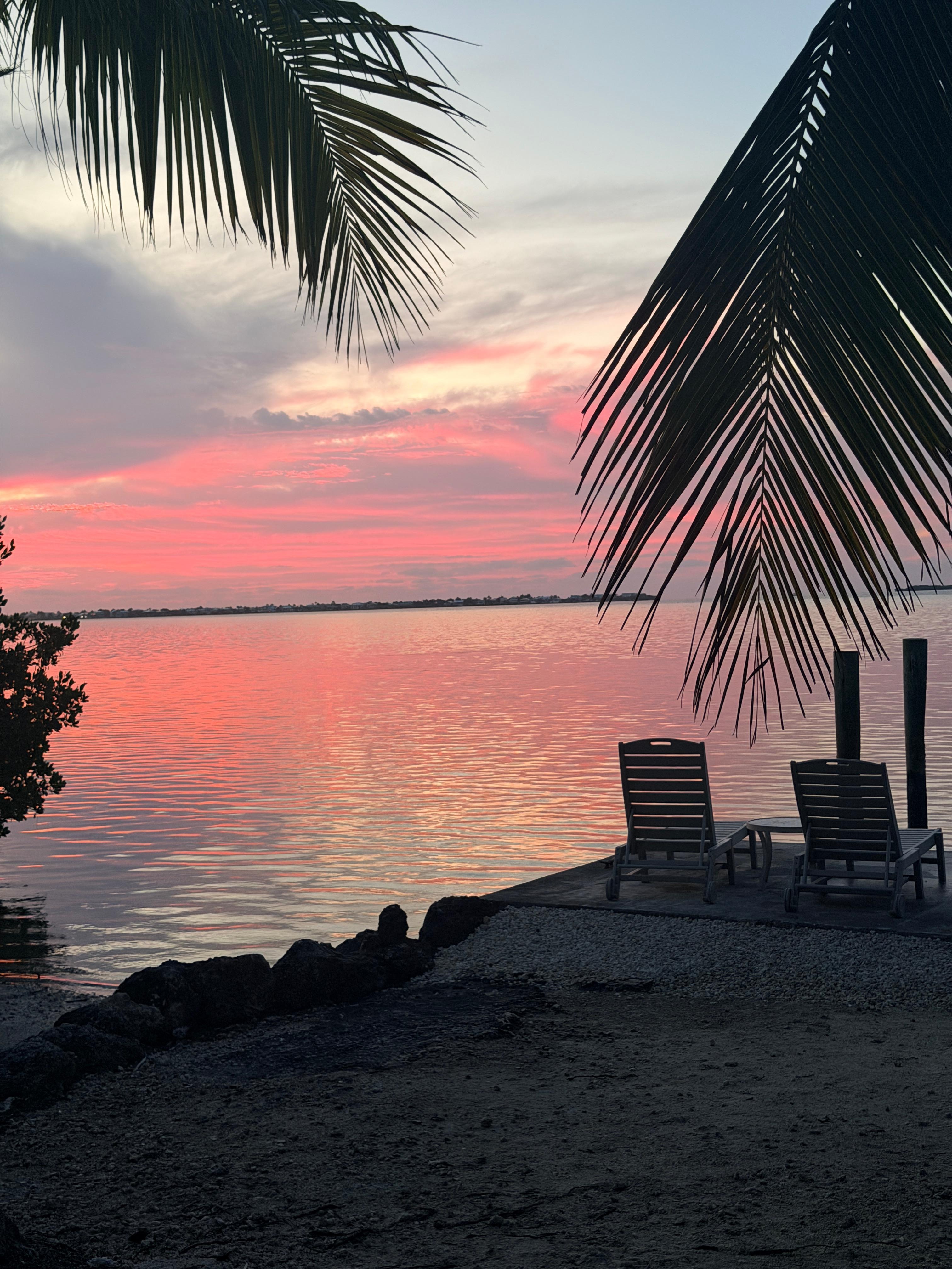 This is what we woke up to and was able to relax, read a chapter, and watch the sunrise 