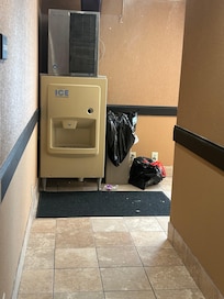 Trash next to ice maker