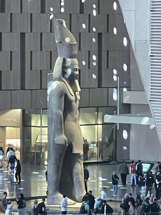 The Grand Egyptian Museum is very close to Horizon Pyramid View Inn.