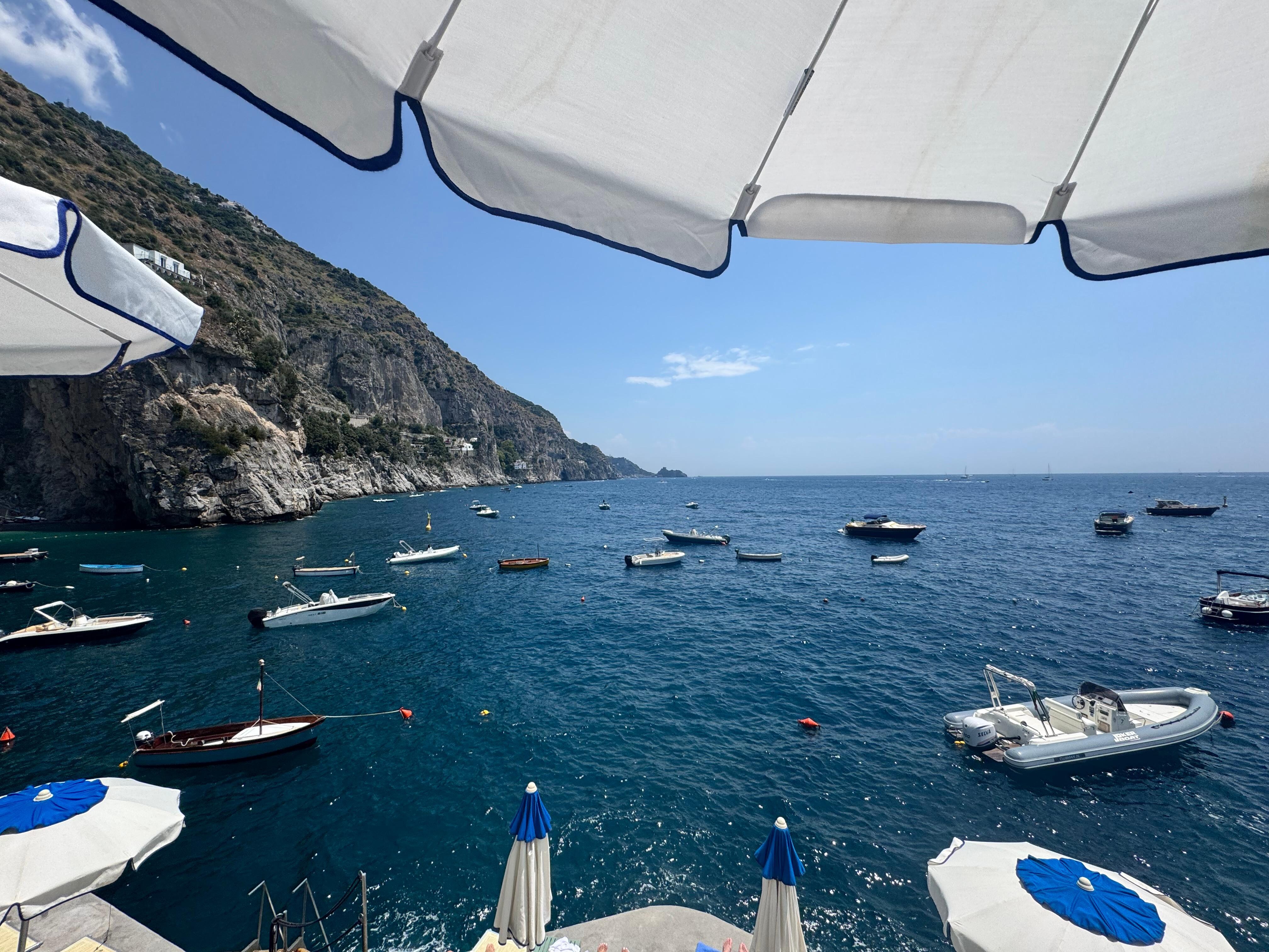 Marina di Praiano from Il Pirata restaurant 