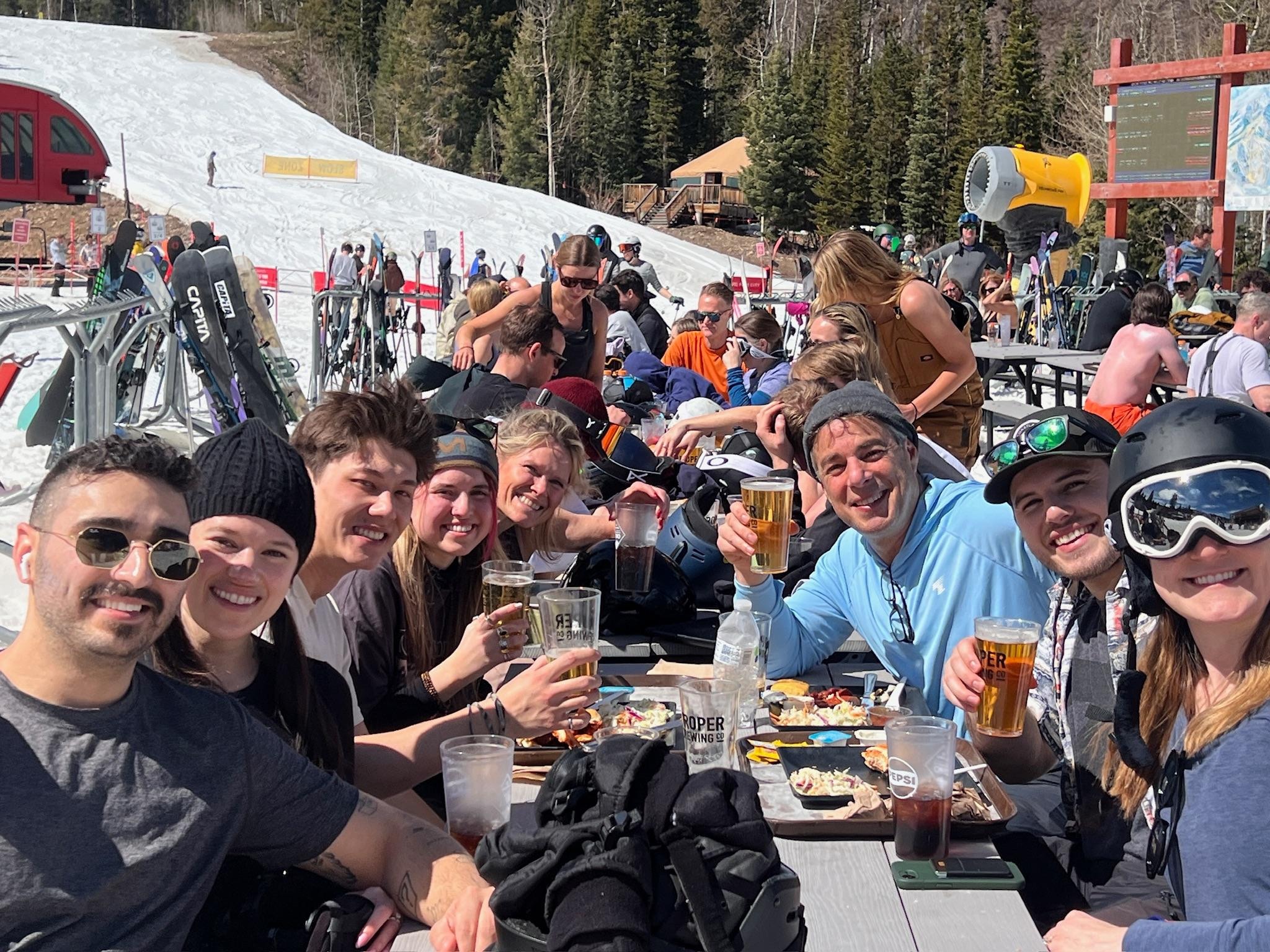 Lunch at BBQ on the mtn with DJ! So fun! 