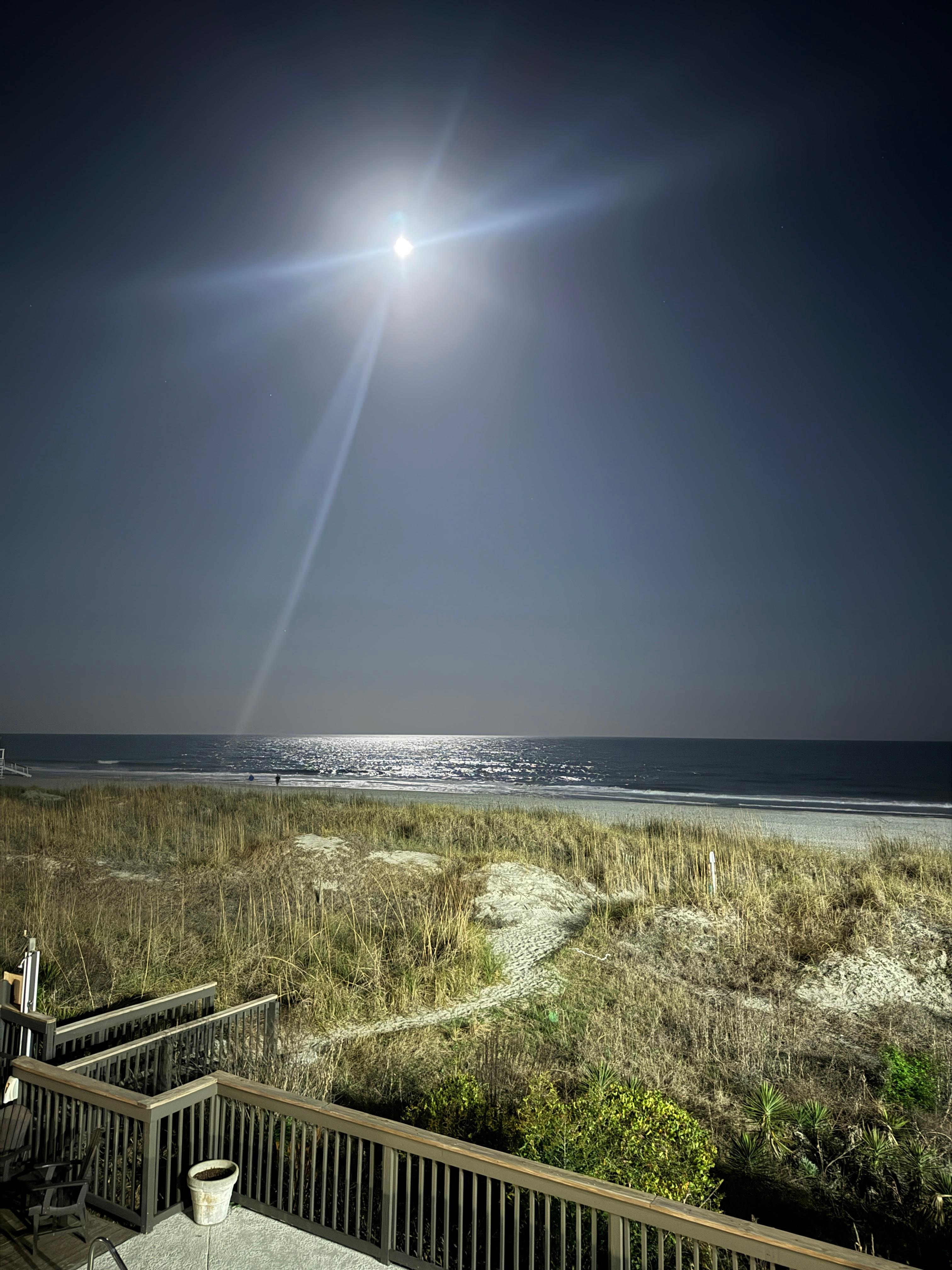 The moon from the balcony.