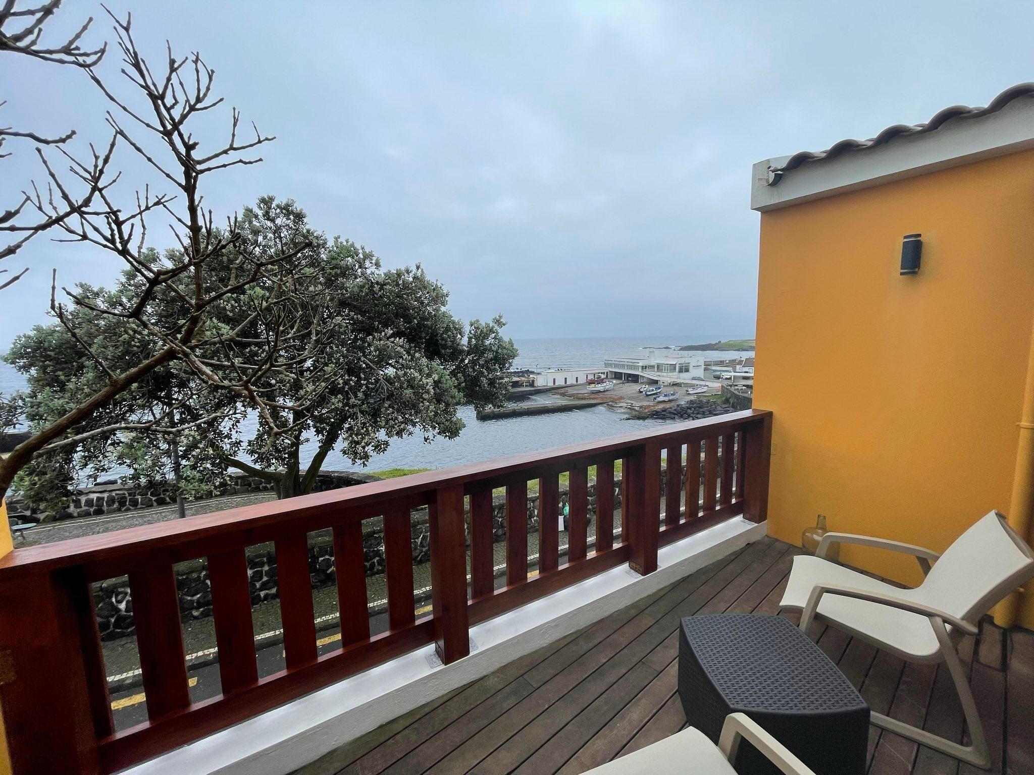 View of the water from the balcony 