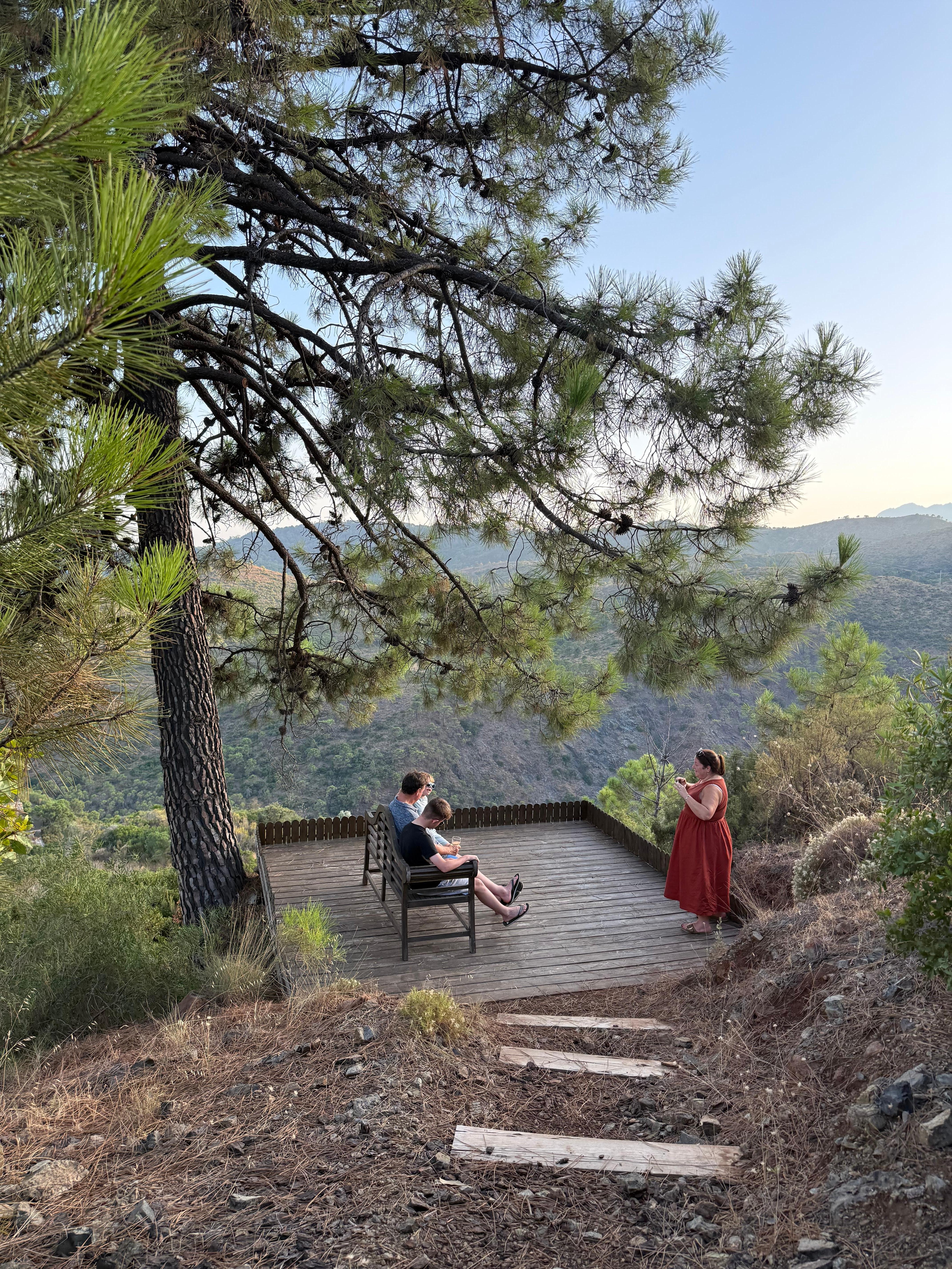 A viewing platform below the garden for Sunset Drinks. 
