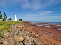 Looking to the south from the beachfront.