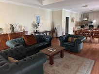 One of the two lounge areas