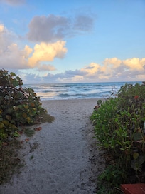 Entrance to the ocean 90 seconds away from the condo!