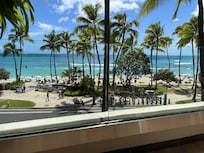 My photo taken sitting at restaurant next to the pool.