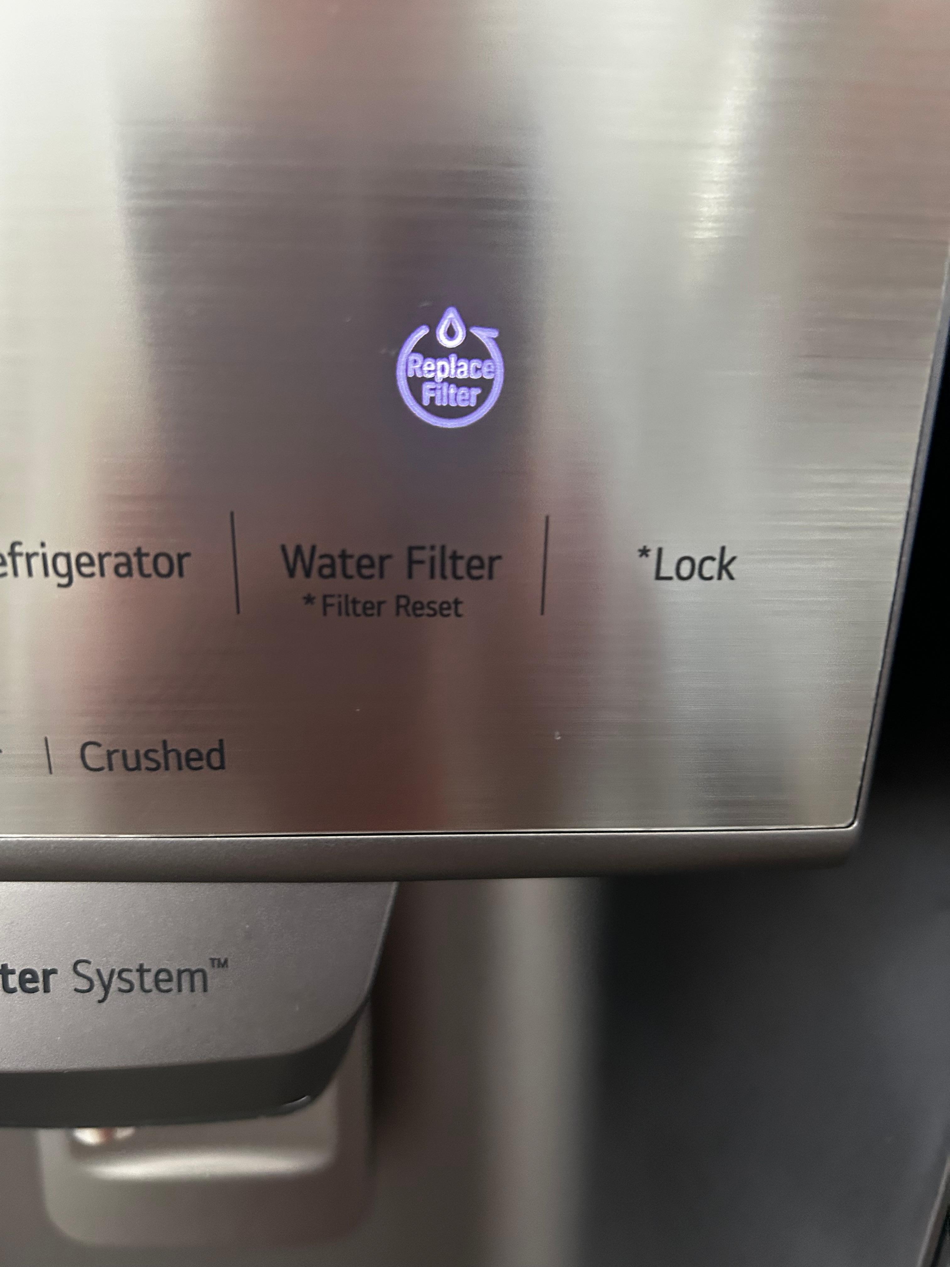 Refrigerator filter needed replaced 