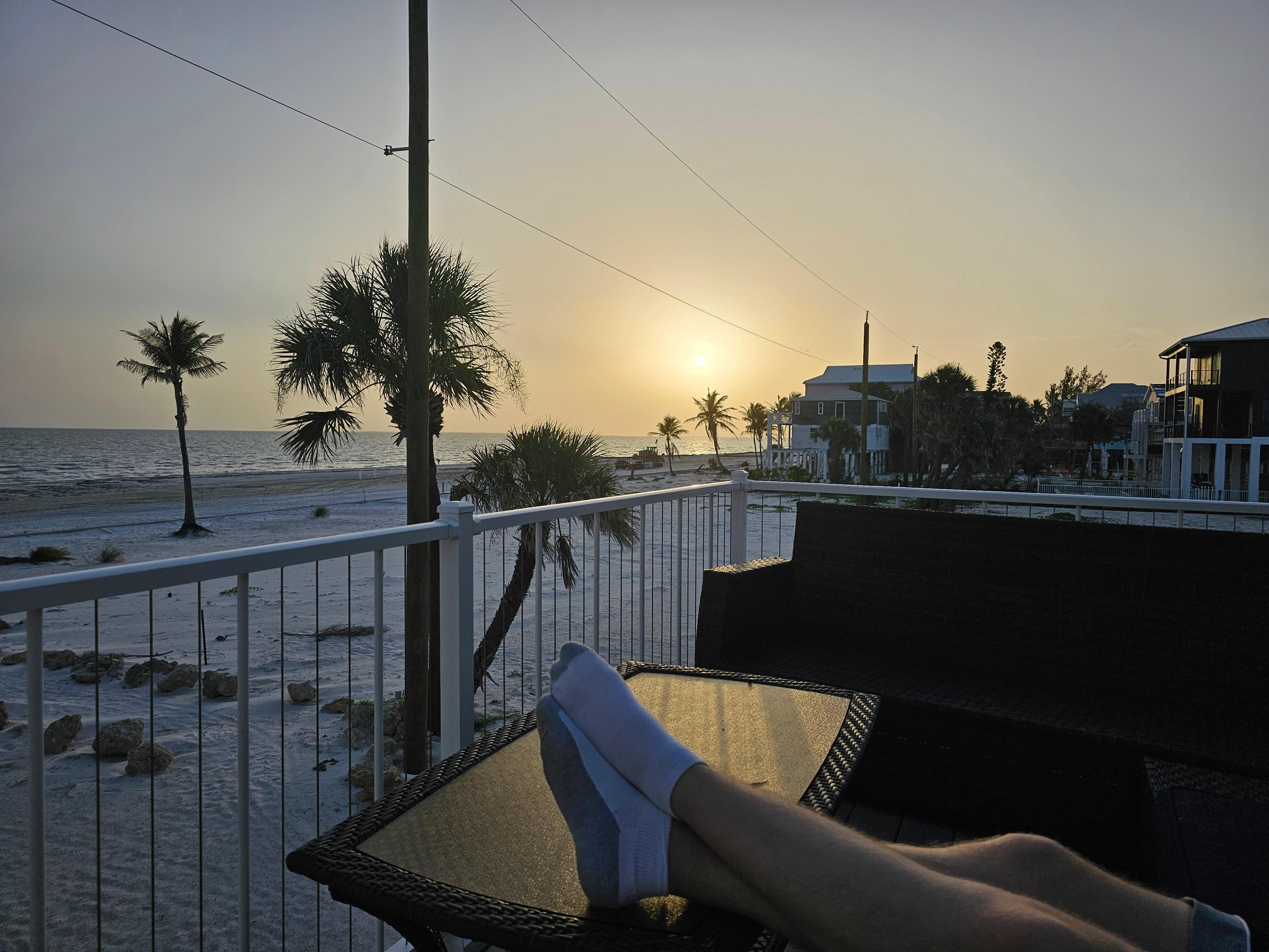 Sunset from deck