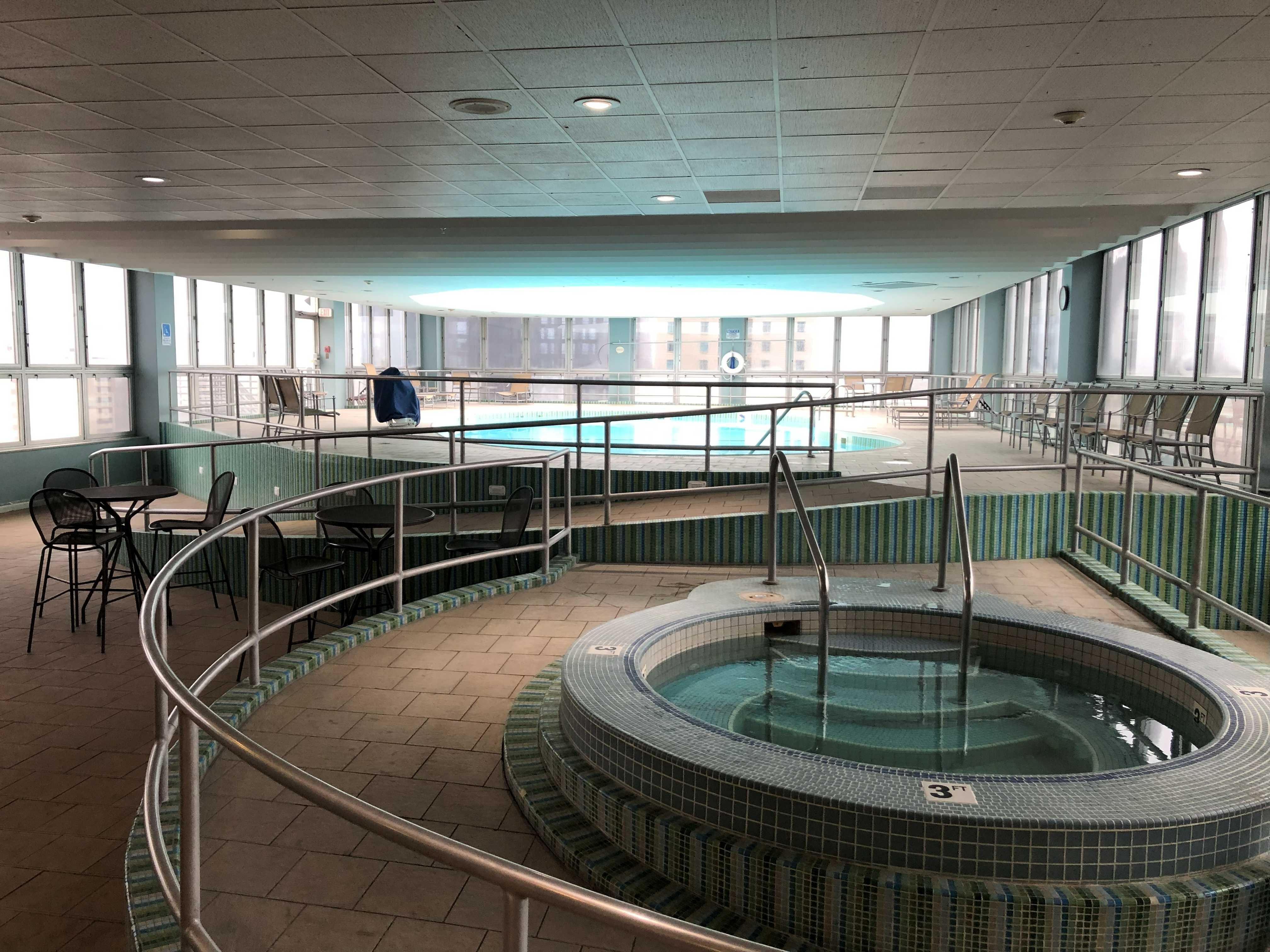 Pool/hot tub area located on the top floor