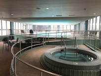 Pool/hot tub area located on the top floor
