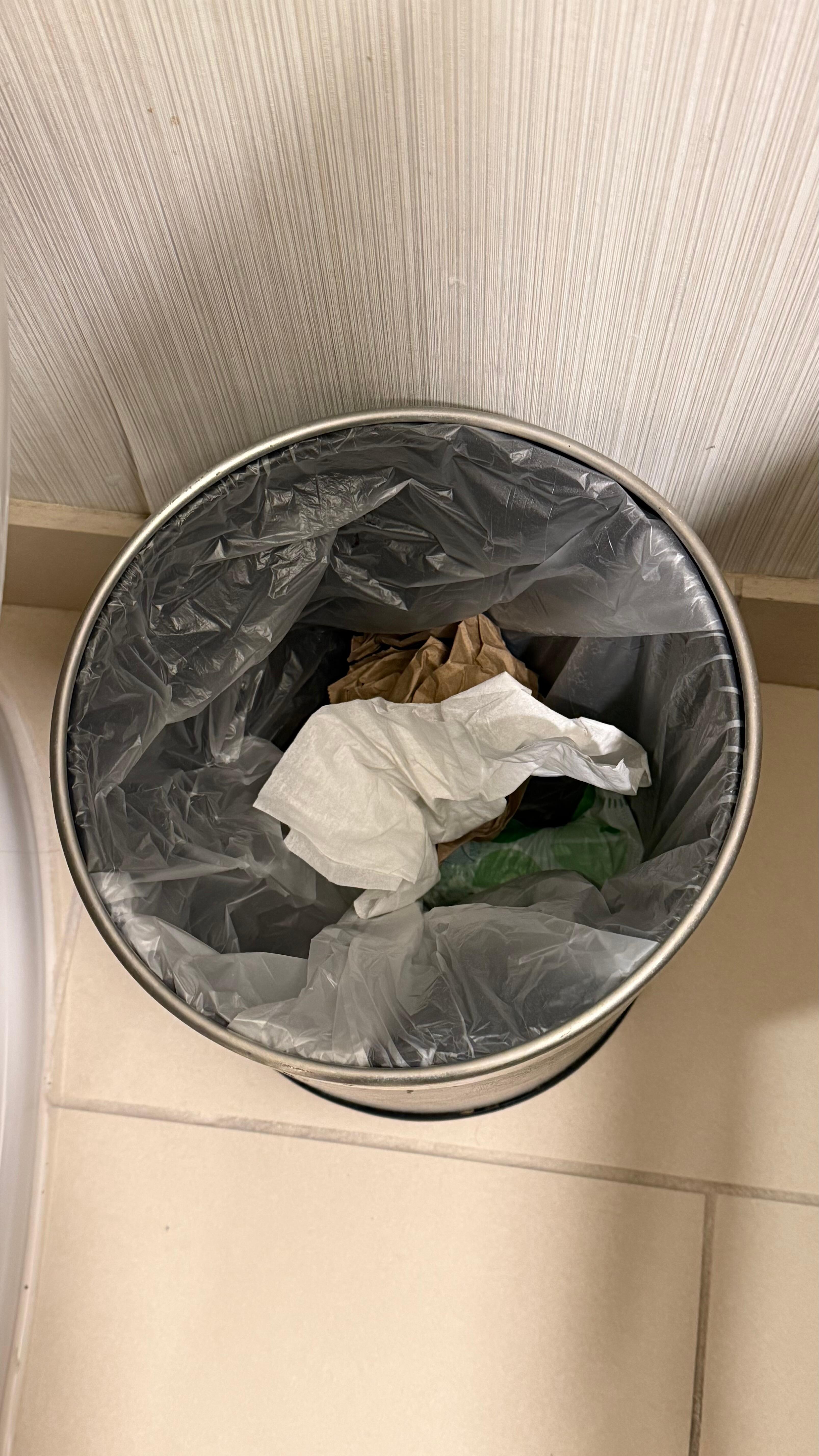 Sanitary napkin in dustbin .. room was not clean 