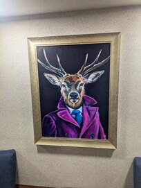 A few of these cool paintings are dotted around