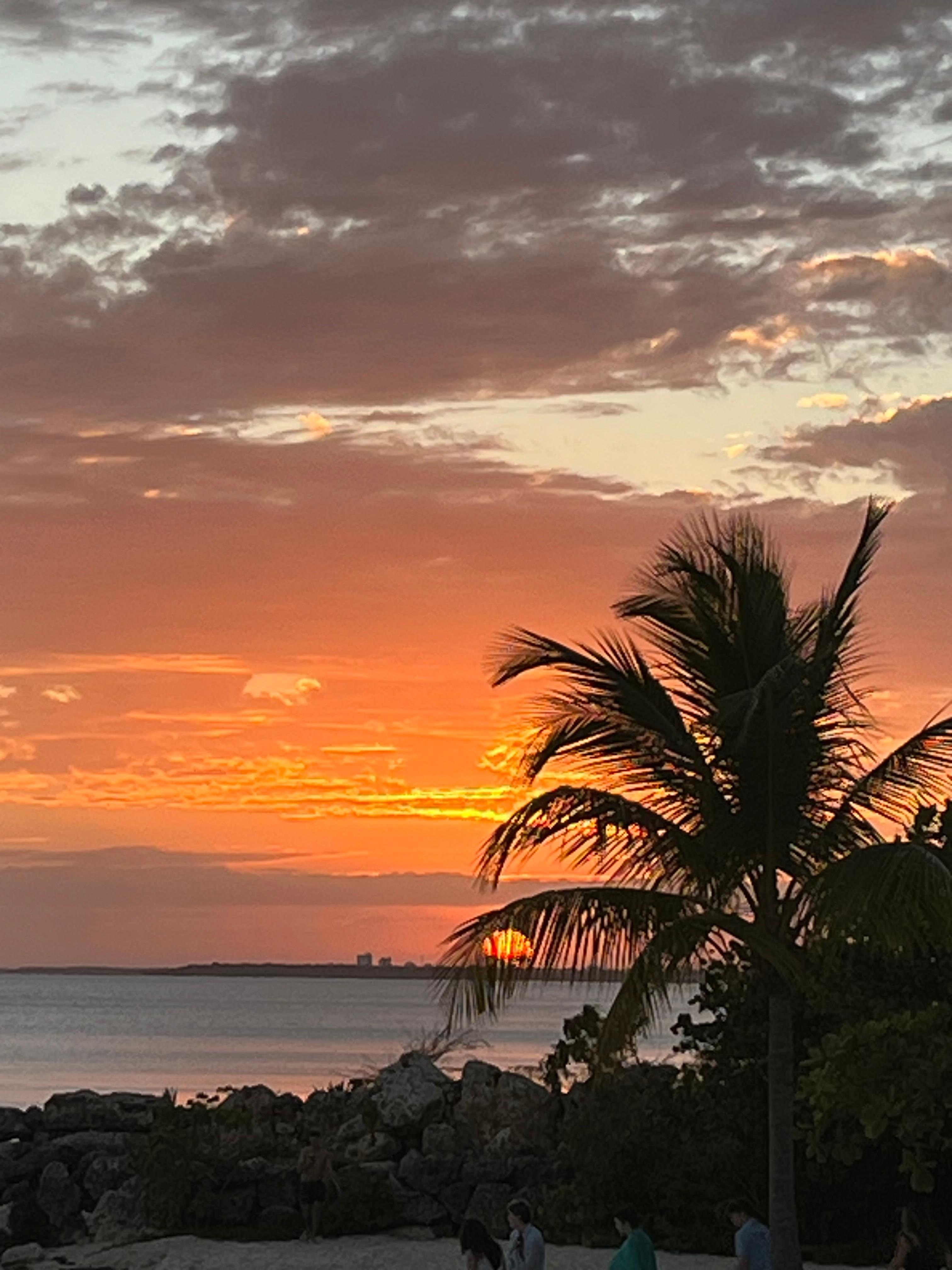 Minitas beach restaurant sunset photo