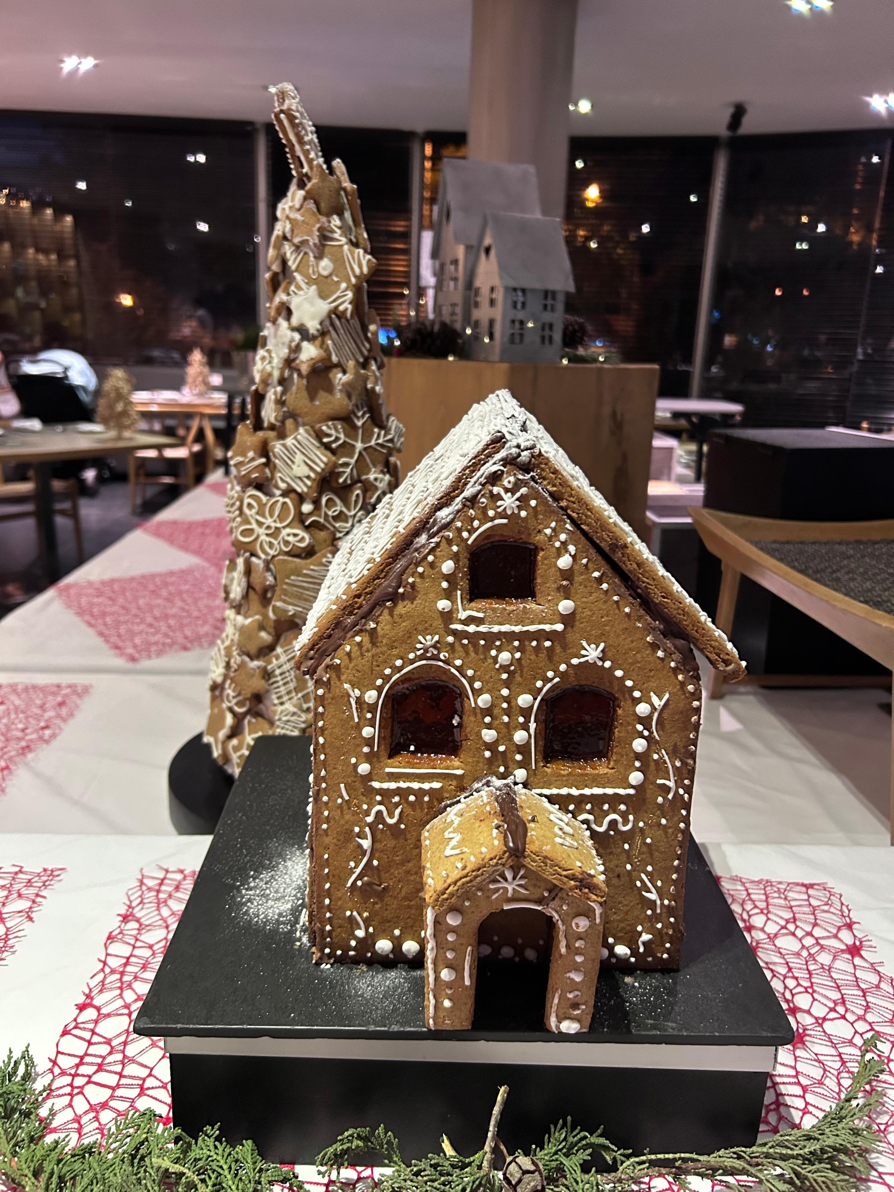 Decoração de Natal no restaurante 