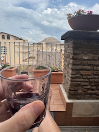 Afternoon vino on the balcony