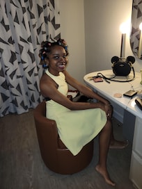 Getting ready for my big day in my room