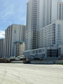 Hotel view from beach