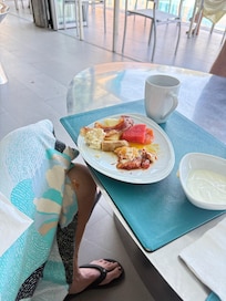 Breakfast. Custom omelet was just ok.