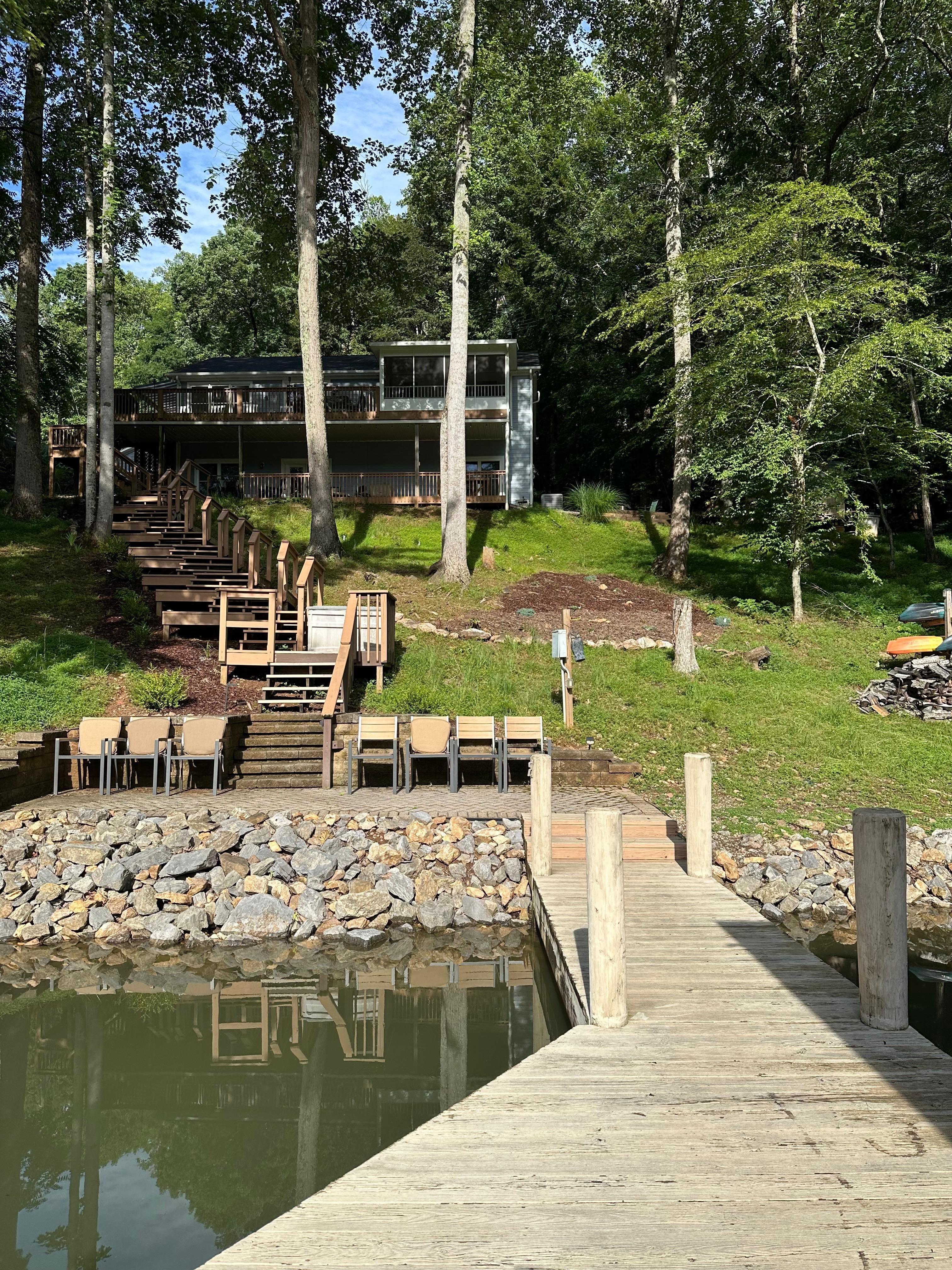 View from dock to house. 