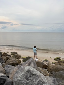 Fishing in front of the home