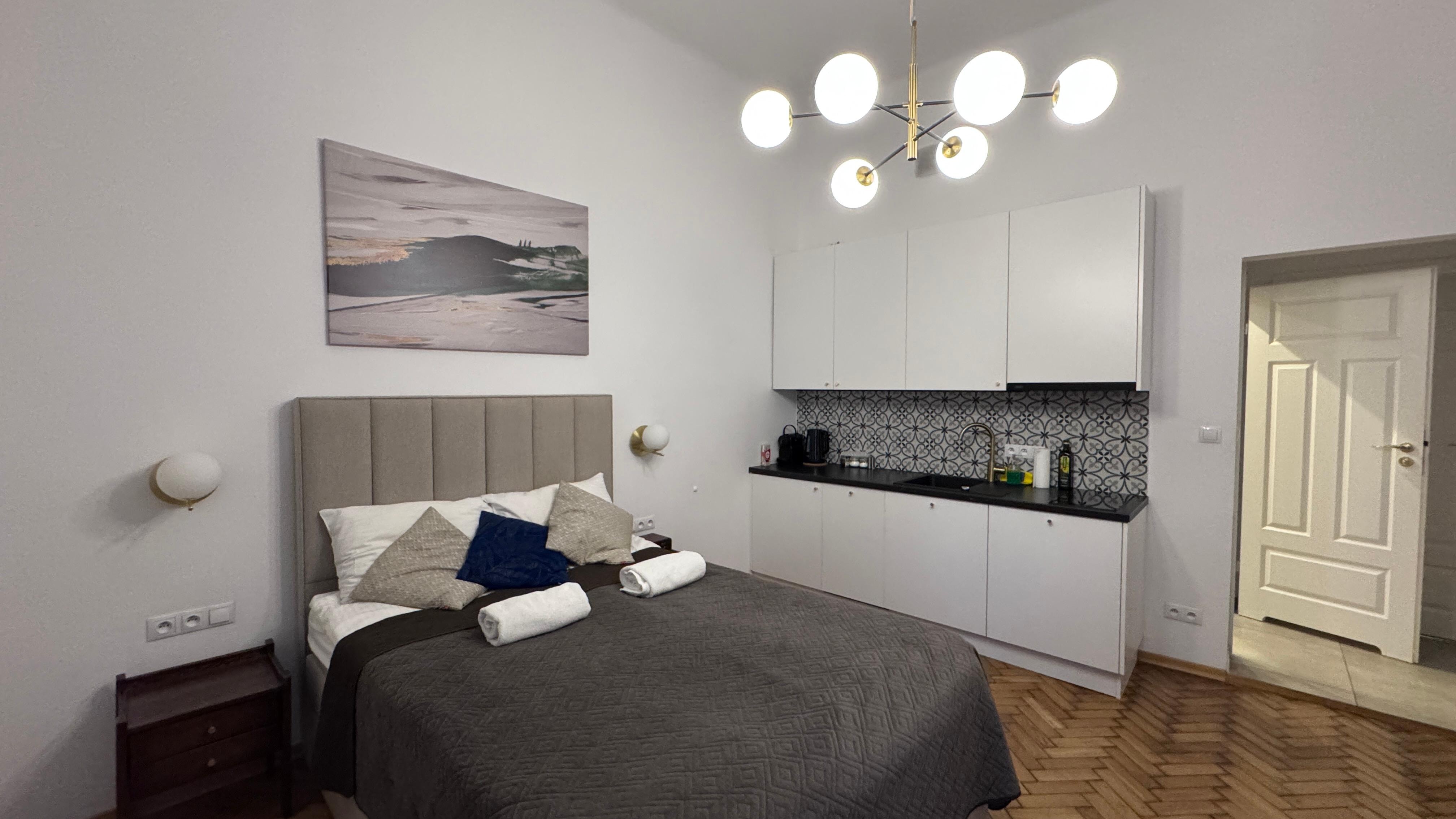 Apartment bedroom/ kitchen 