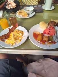 Delicious abundant selections for breakfast.