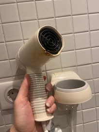 Ancient and damaged hairdryer