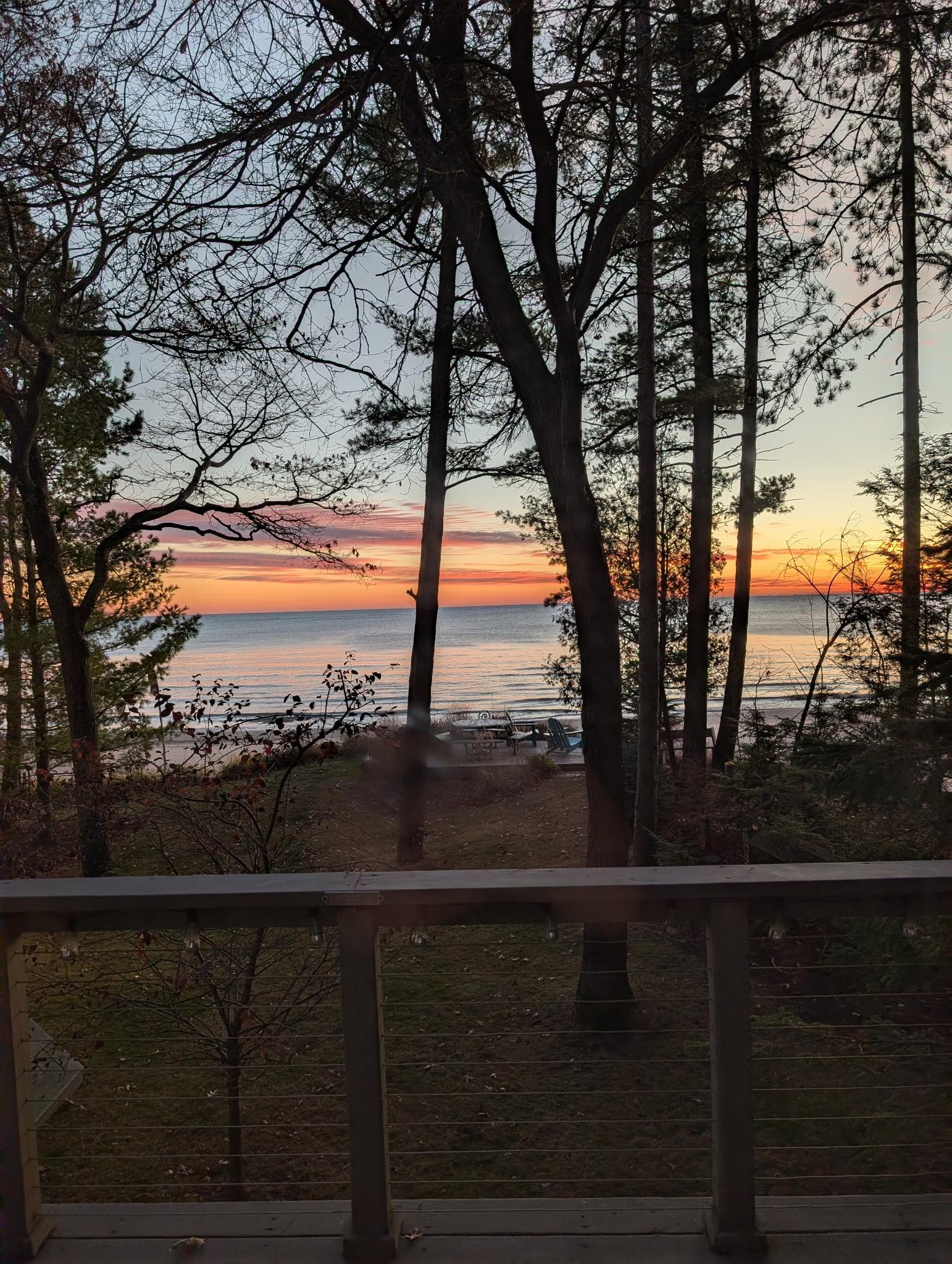 Sunrise over the lake.