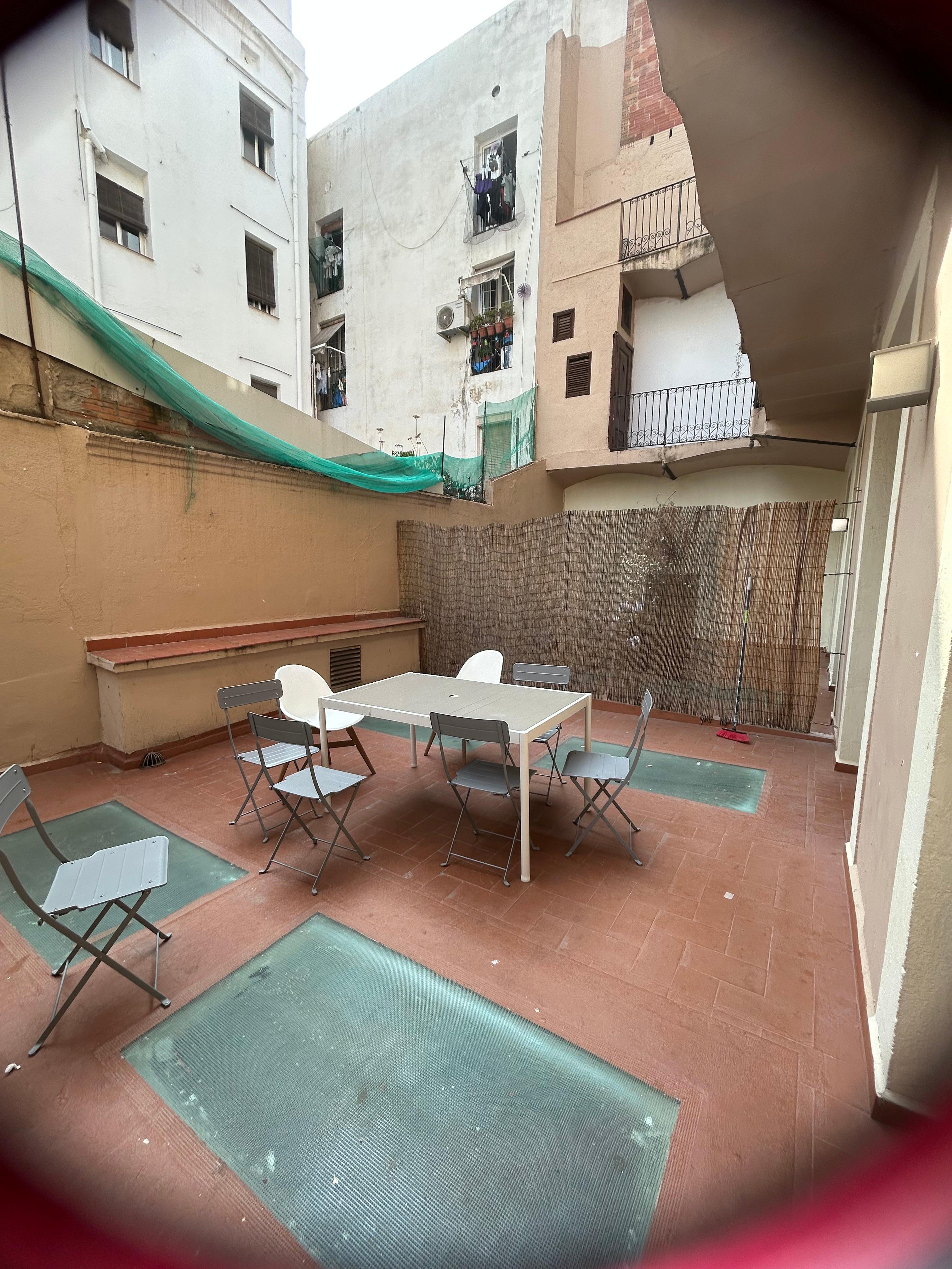 Not the picture shown for sure.  It’s a shared patio with the neighboring apartment.